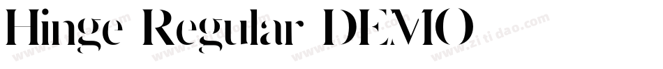 Hinge Regular DEMO字体转换